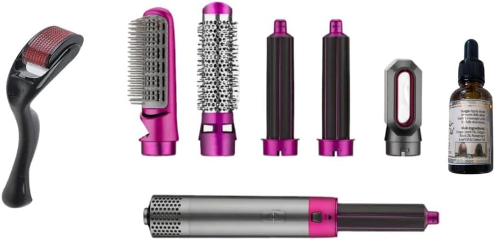 5 in 1 Hair Straightener Dryer Comb,Derma roller& Hair Growth Oil