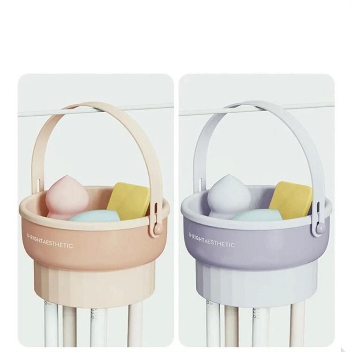 Purple Makeup Brush Cleaner and Holder