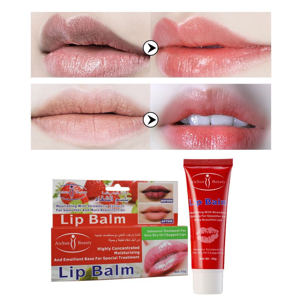 Strawberry Lip Balm Intensive Treatment For Very Dry Or Chapped Lips Pack of 12