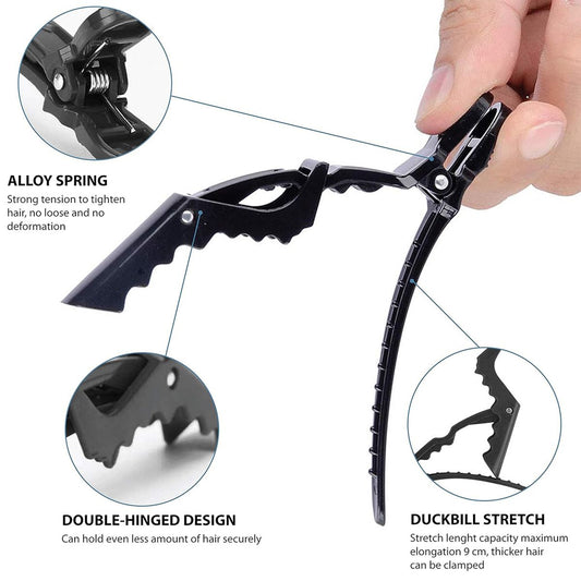 Hair Sectioning Clips Styling Croc Clips - Pack Of 6