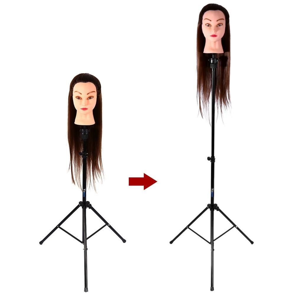 Adjustable Training Mannequin Head Stand For Wigs-Tripod
