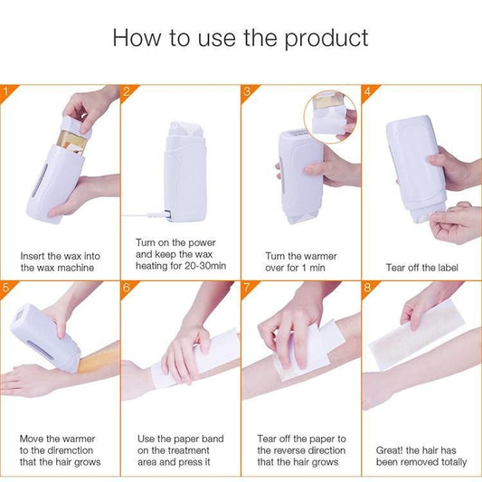 Professional Double Depilatory Roll-On Wax Warmer