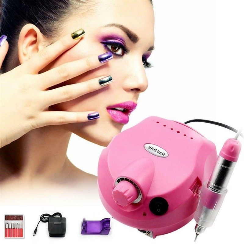 US-202 Electric Nail Grinding Drill Machine Nail Polish Remover - Pink