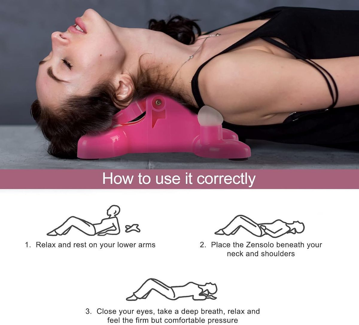 Neck Massager Pillow Portable Cervical Spine Massage Pain Relief Tools