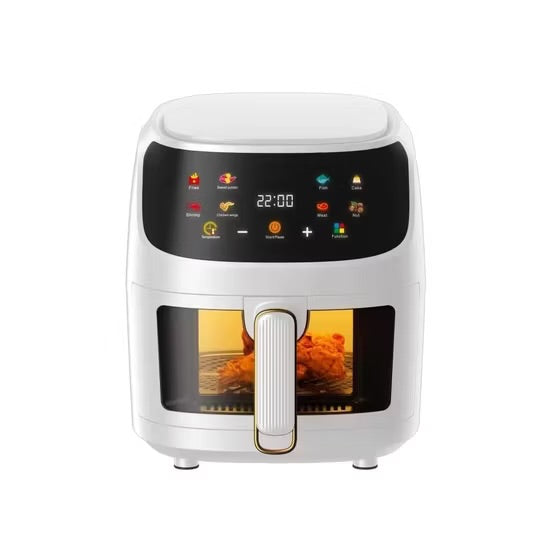 8 Litre Visible Window Air Fryer 8L Visible Air Fryer 8 Liter Visual Air Fryer 8L Silver Crest Air Fryer Colour Touch Screen Air Fryer Glass Window Air Fryer