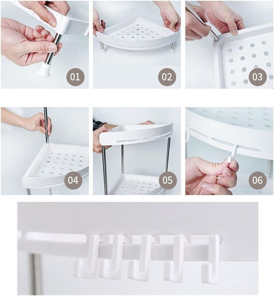 Multifunctional Storage Corner Rack - 3 layer