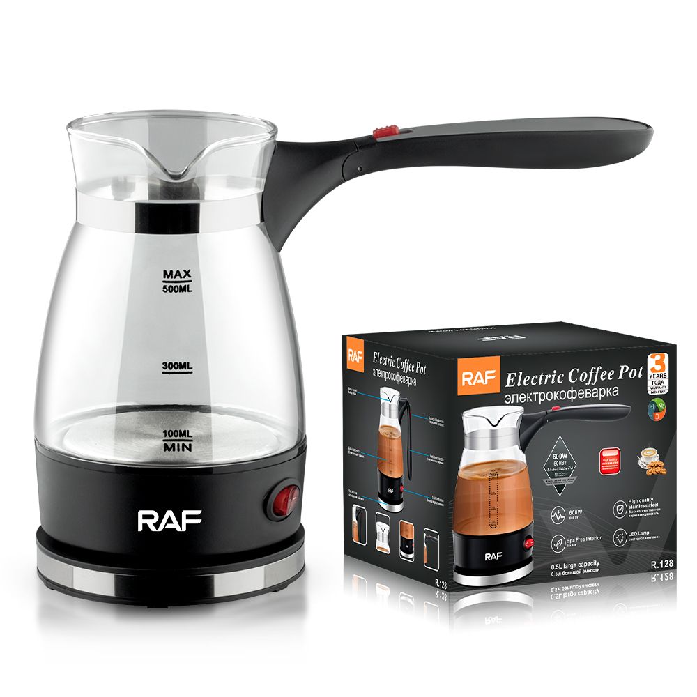 RAF Electric Coffee Maker Pot Borosilicate Glass With Handle