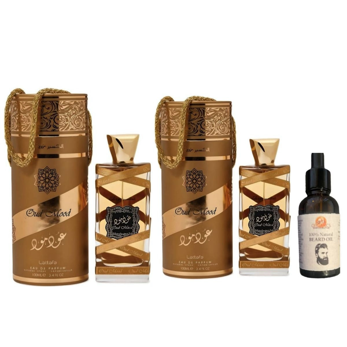 Valentine's Gift sets 2 Oud Mood Gold Perfume & Riita Beard Growth Oil
