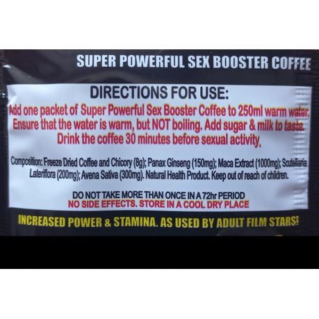 20 Sachets Shipper - Super Powerful Coffee for Men