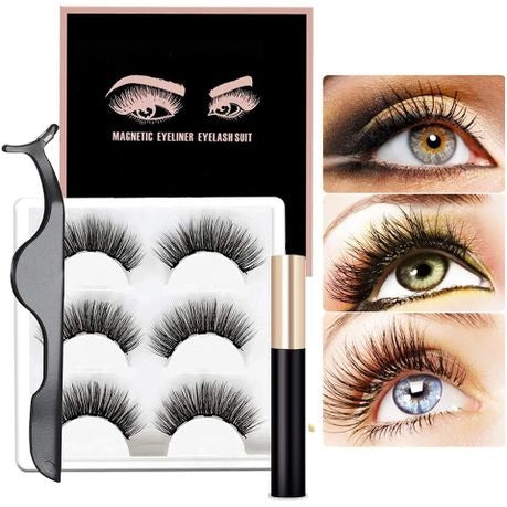 Magnetic Eyeliner and Eyelash with Applicator Berry Springles Magnetic 3 x Eyelash Set