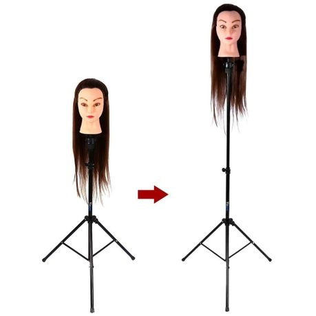 Adjustable Training Mannequin Head Stand For Wigs-Tripod