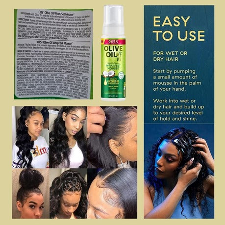 IKT Wax Stick & Olive Oil Wrap Foam Mousse Wig Styling Combo (IKT wax Stick and Olive Oil Foam Mousse