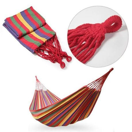 Portable Swing Canvas Stripe Hammock