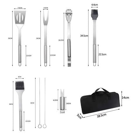 20PCS Stainless Steel BBQ Tools Set Camping Outdoor Cooking Tools 20PCS Stainless Steel BBQ/Braai Tools Set Camping Outdoor Cooking Tools