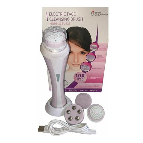 Rechargeable 3 in 1 Electric Facial Cleansing Brush 737-BB-GBL Restores soft and smooth skin