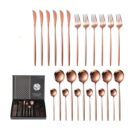 Stainless Steel Cutlery Set - 24 Piece Stainless Steel Cutlery Set - 24 Piece Code: MOQ: 4