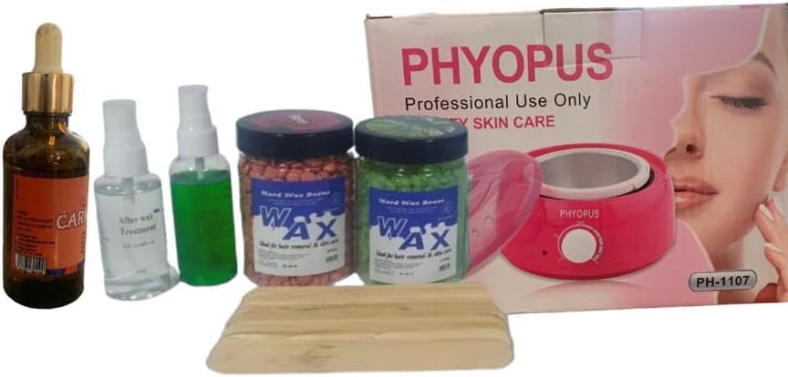 Professional Wax Warmer Set With Hard Wax Beans & Treatment Kit