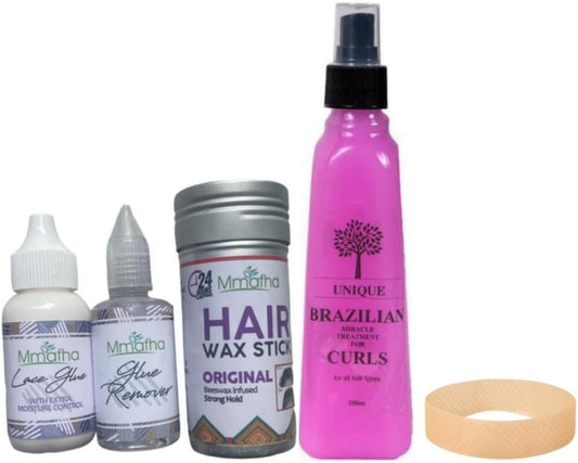 Wax Stick, Lace Glue, Glue Remover, Curl Activator & Wig Grip