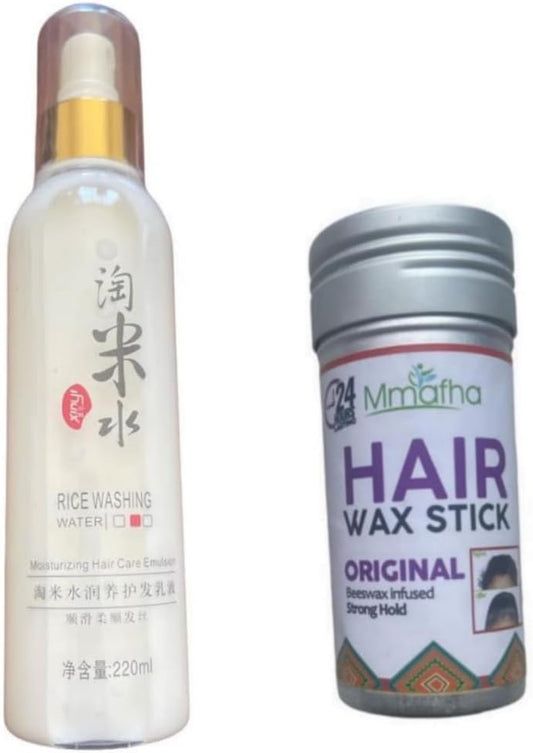 Rice Water Spray for Rapid Hair Growth & Wax Stick