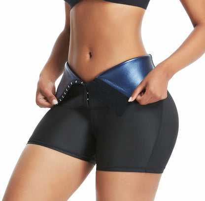 Biker Sauna Tummy Sweat High Waist Shorts