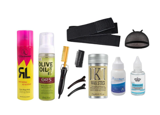 Front Lace Wigs Flat Iron Comb Installation Kit - 150 ml