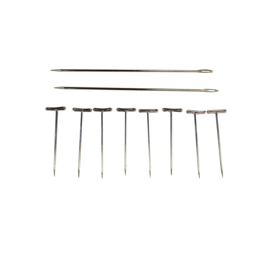 Wig Maker Combo Wig Head, Head Stand, Wigcap, Needles, T-Pin & Wool