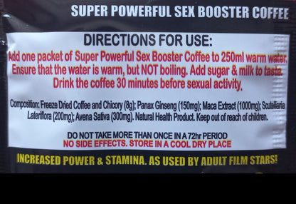 20 Sachets Shipper - Super Powerful Coffee for Men