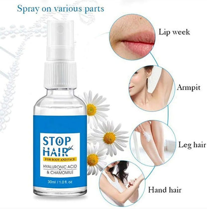 Stop Hair Growth Spray with Hyaluronic Acid & Chamomile