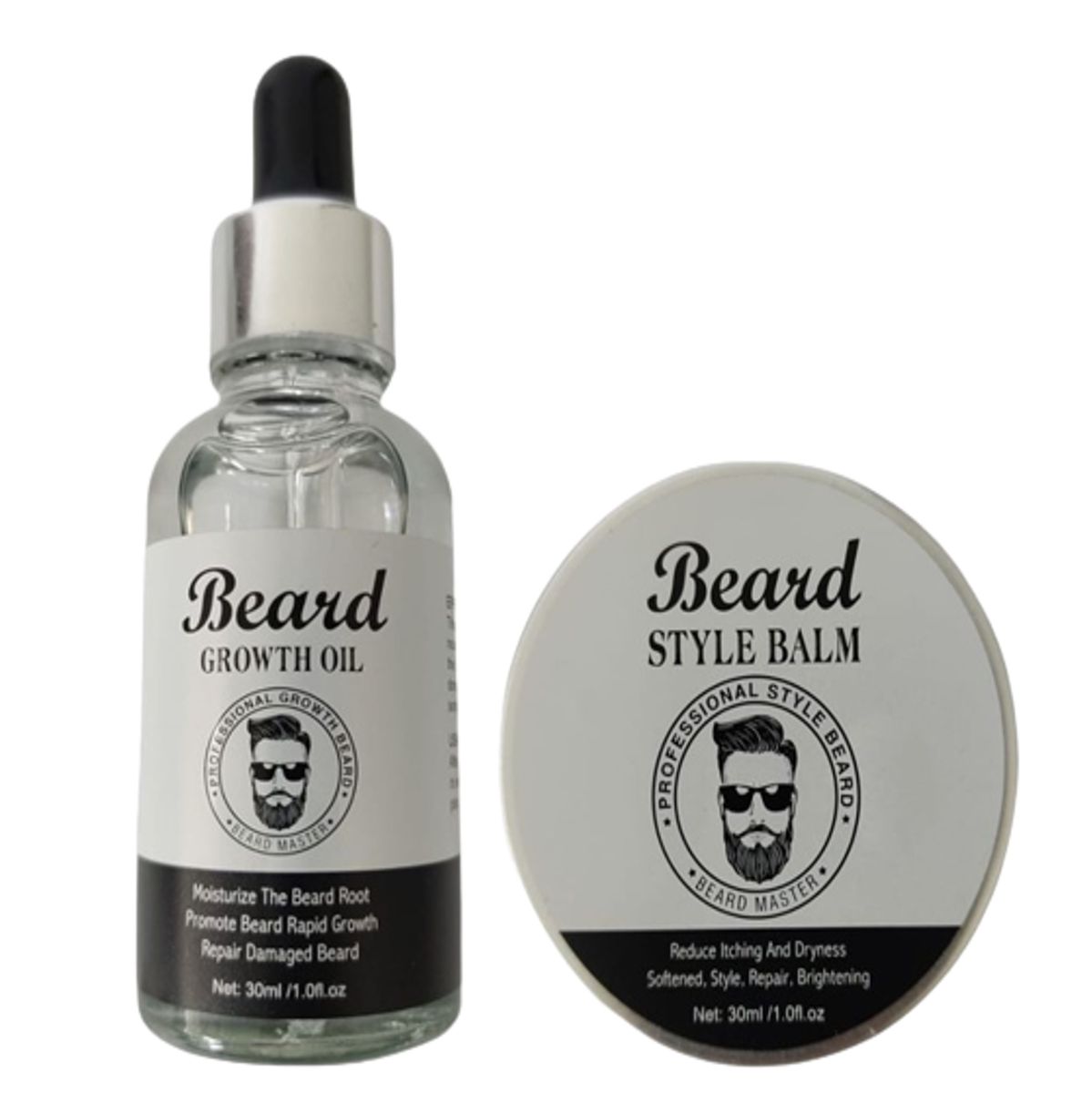 Beard Master Growth Oil and Style Balm Kit