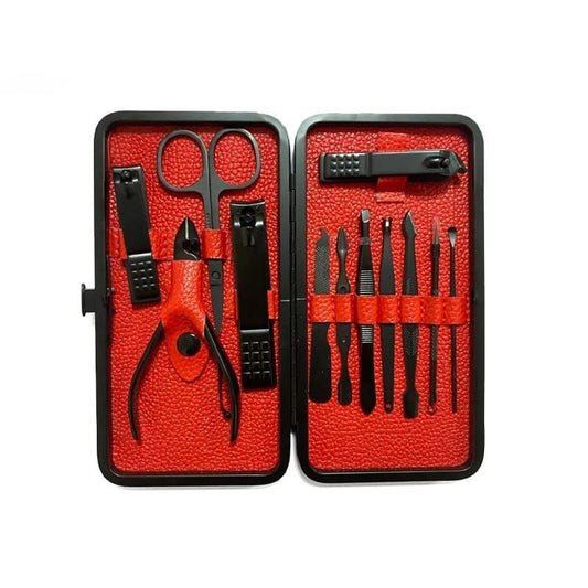 Lilhe 12 Piece Manicure & Pedicure Set Nail Clipper Kit - Black
