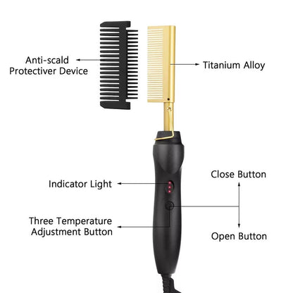 Lilhe Ceramic Hot Comb, Got2b Glued Spray and a Bonnet- Bundle