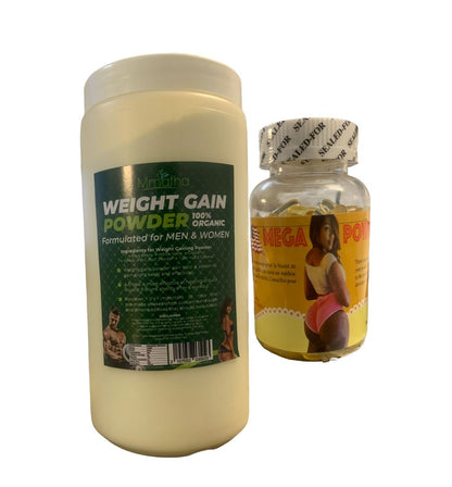 Weight Gain Powder 1Kg & Butt Enlargement Mega Power Capsules
