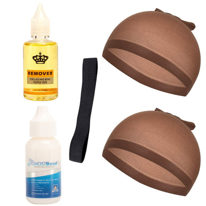 Ghost Bond Glue & Remover, Elastic Wig Band, Wig Cap