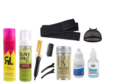 Front Lace Wigs Flat Iron Comb Installation Kit