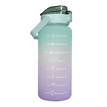 2L Water Bottle with Motivational Time Markers