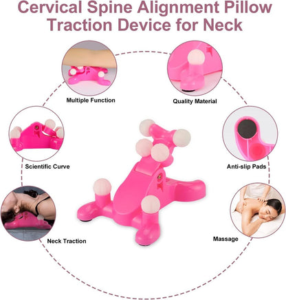 Neck Massager Pillow Portable Cervical Spine Massage Pain Relief Tools