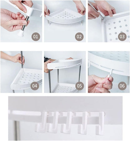 Multifunctional Storage Corner Rack - 3 layer