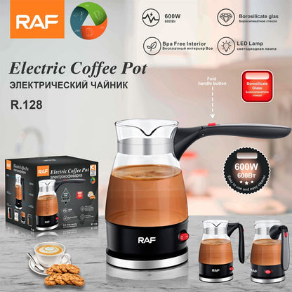 RAF Electric Coffee Maker Pot Borosilicate Glass With Handle