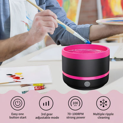 Multipurpose Electric Makeup And Paint Brush Cleaner Rinsing Cup
