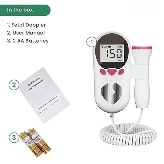 Baby Pulse Dansup Fetal Heart Monitor - White and Pink