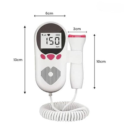 Baby Pulse Dansup Fetal Heart Monitor - White and Pink