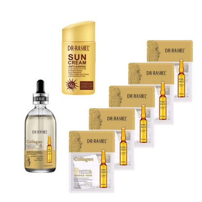 Dr Rashel 3 Pack Collagen Set Primer Serum, Face Mask and Sun Cream
