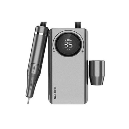 Silver Rechargeable, Portable Nail Drill Machine - 0-35000 RPM