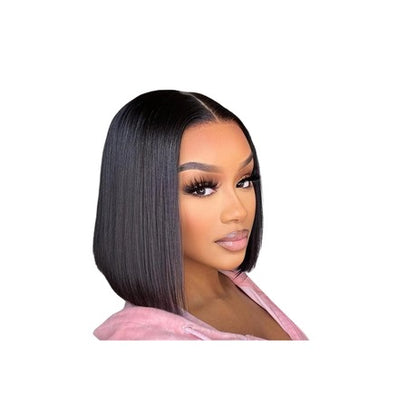 Brazilian Human Hair Straight Bob Wig 10inch 4x4 lace colour B1