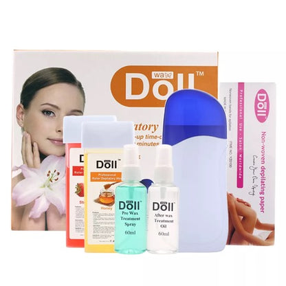 Professional 6 Piece Set Depilatory 6 in 1 Hair Removal Roll on Wax Kit