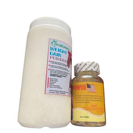 100 % Natural Weight Gain Powder 1Kg & Butt Enlargement Mega Power Capsules