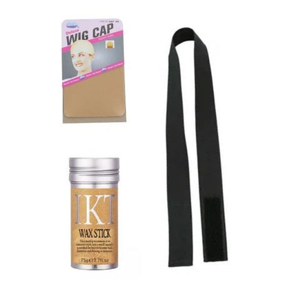 UBA Wig Care Combo Brazilian Wigs Need- Hot Comb+ Wax Stick+ Wig Cap + Remover +Elastic Band
