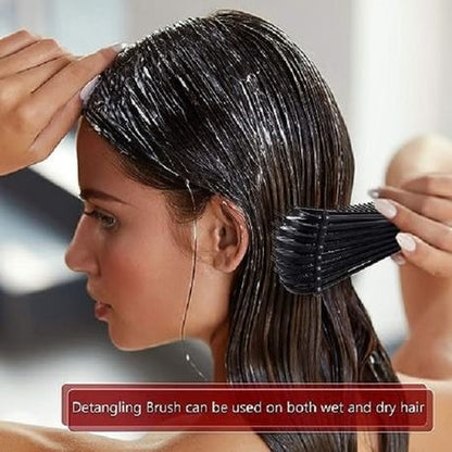 Detangling Massage Brush/Comb for Straight Curly & Kinky Hair 8 Flexible rows detangling brush