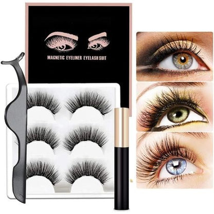 Magnetic Eyeliner and Eyelash with Applicator Berry Springles Magnetic 3 x Eyelash Set