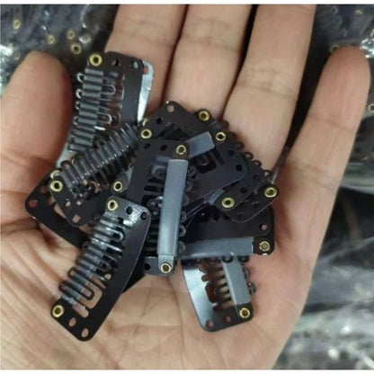 Extension/wig Clips Metal Pieces Black - Strong Grip